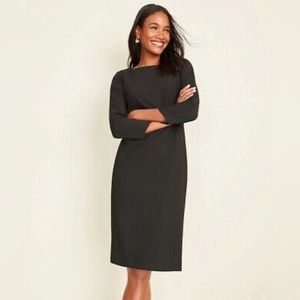 NWT SOLD OUT Ann Taylor Black Boatneck BiStretch Suit Sheath Dress, Size 14